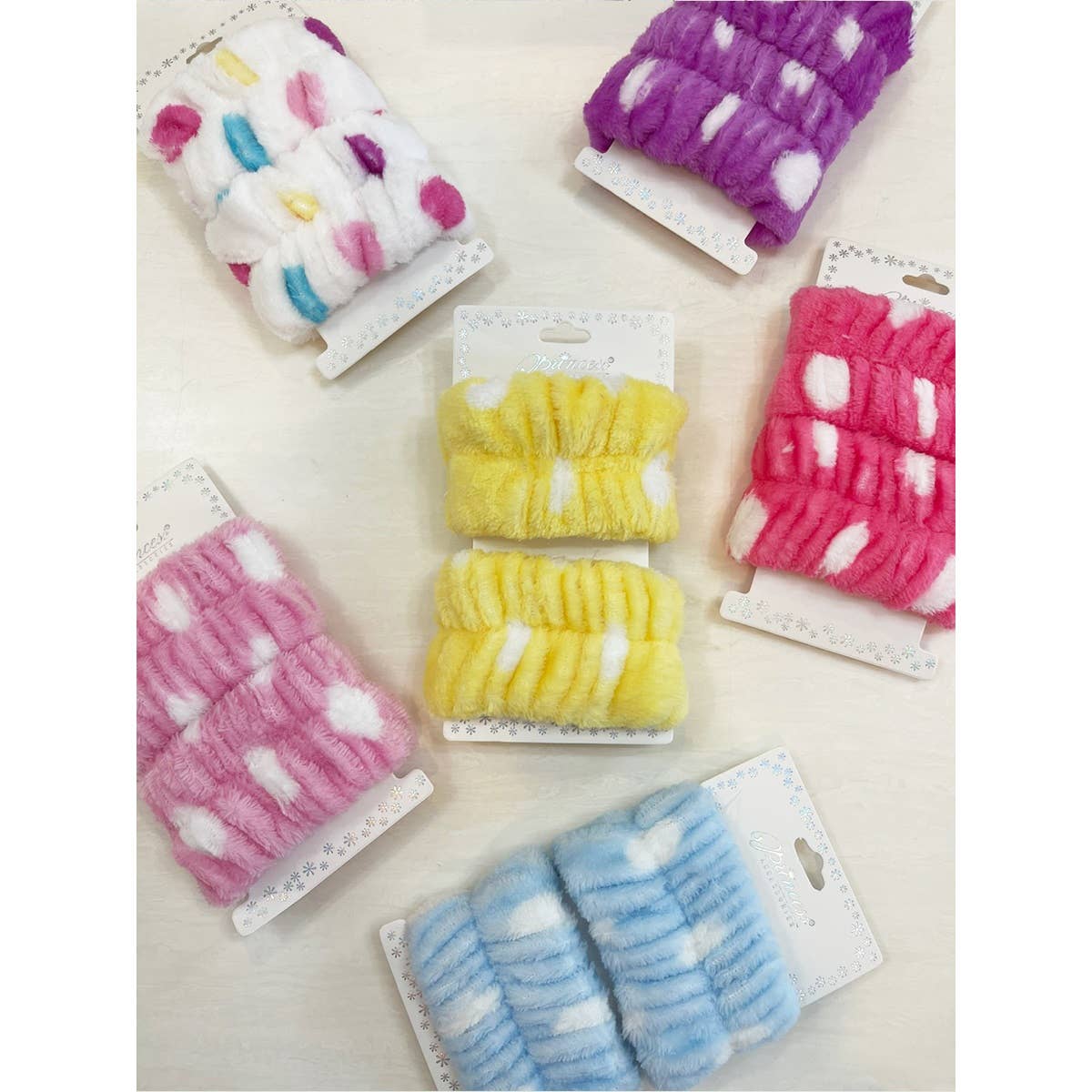 2-pc Polkadot Face Wash Wristband Set
