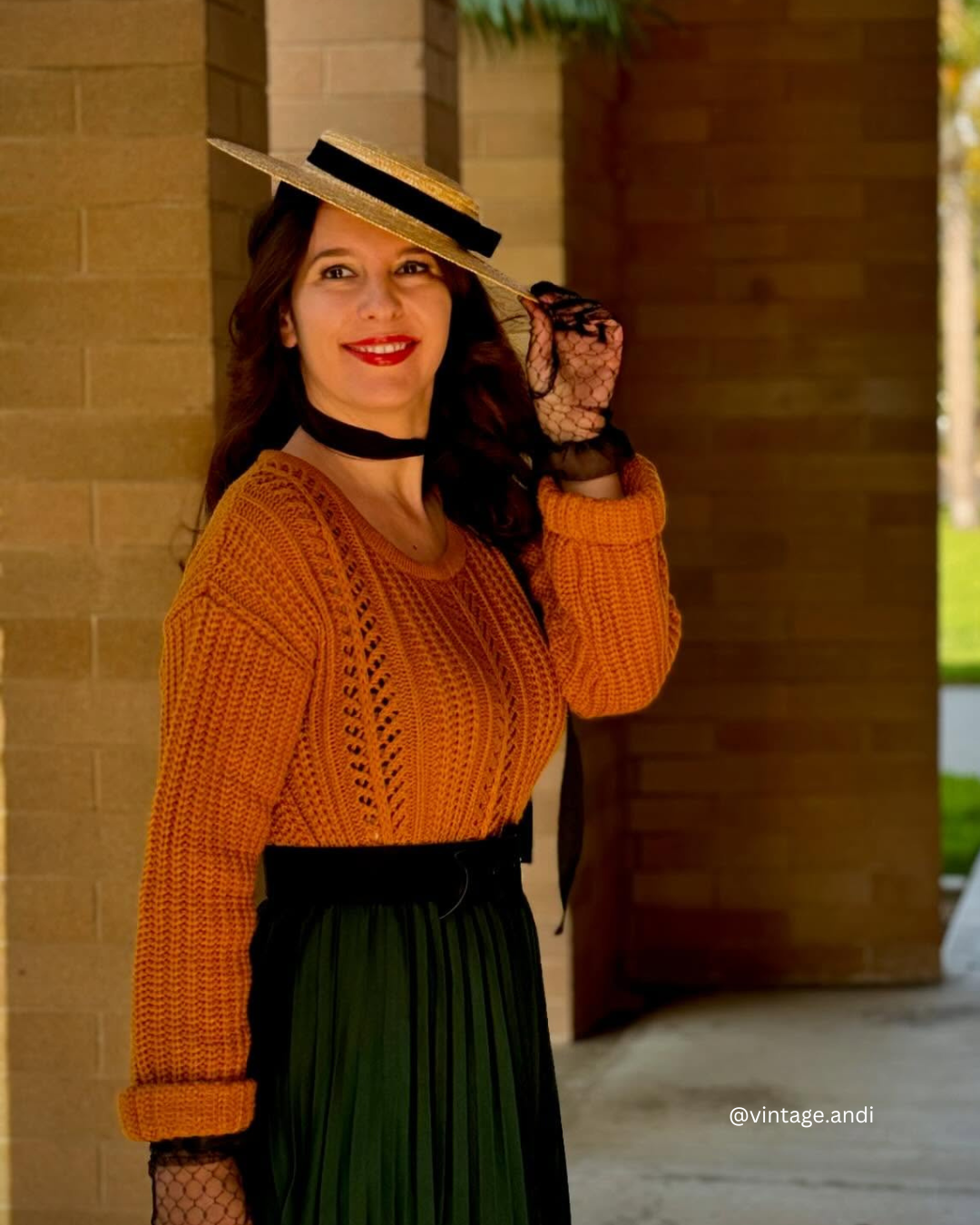 Leaf Crochet Detailed Rolled Up Sleeve Sweater