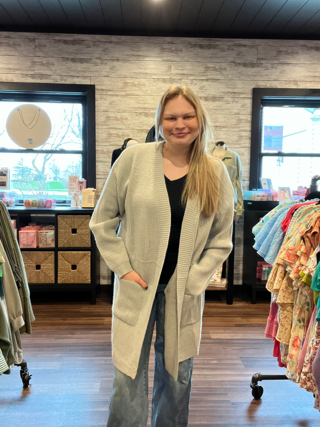 Gray Layla Sweater Cardigan