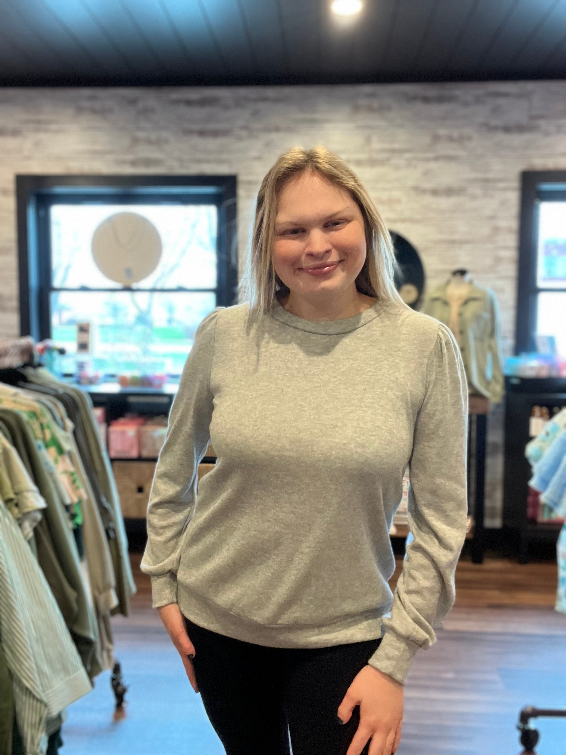 Light Gray Knit Top