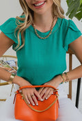 Tulip Sleeve Blouse Kelly Green