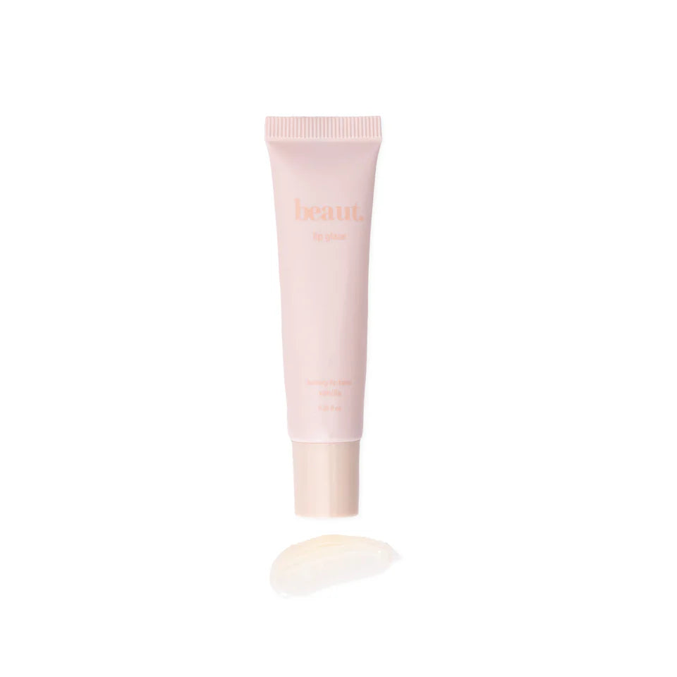 Pink tube of cream with 'beaut.' text on a white background