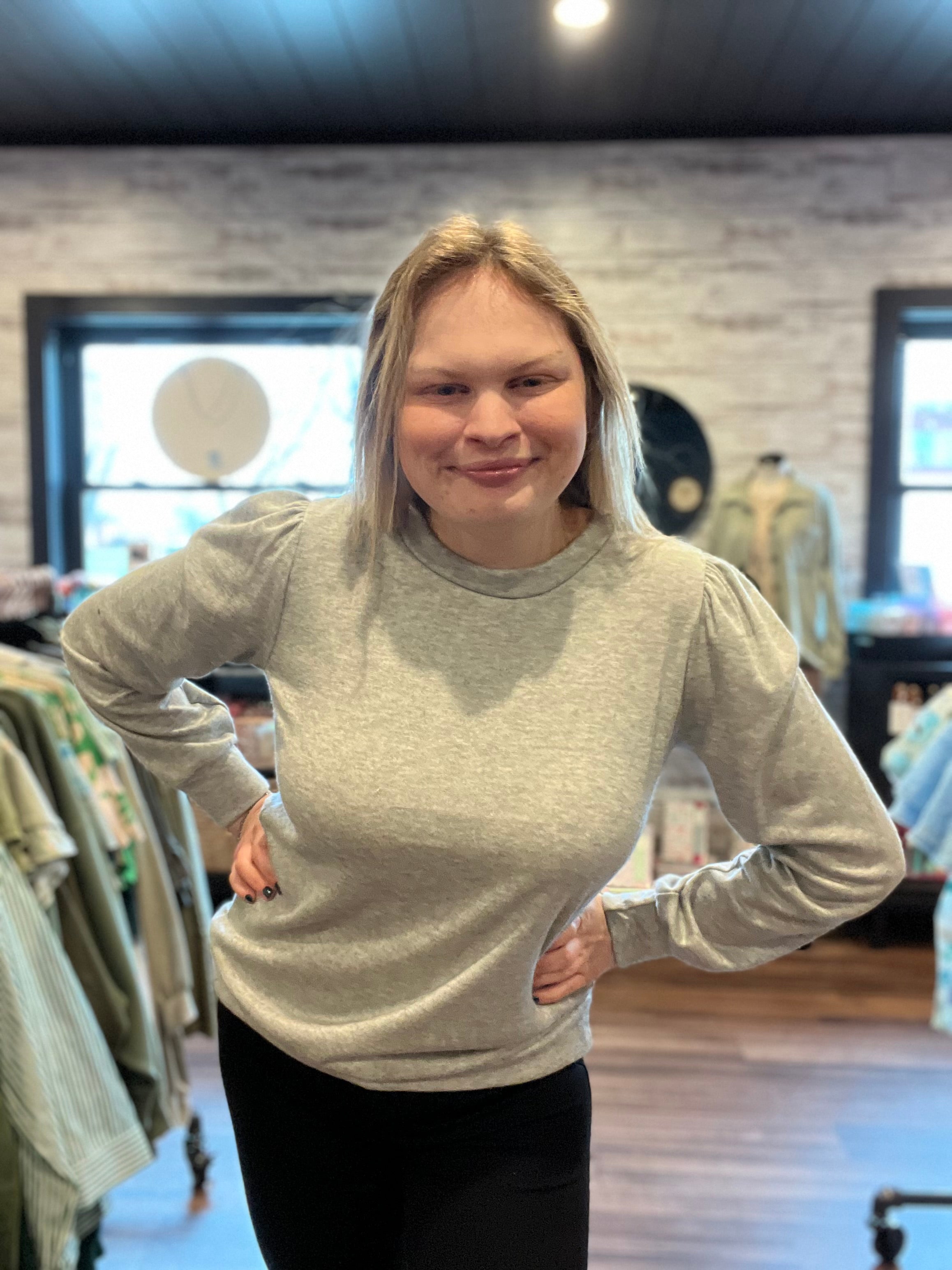 Light Gray Knit Top