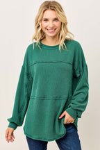 Long Sleeve Ribbed Tops