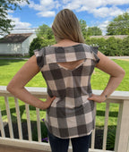 165 Gray V-Neck Open Back