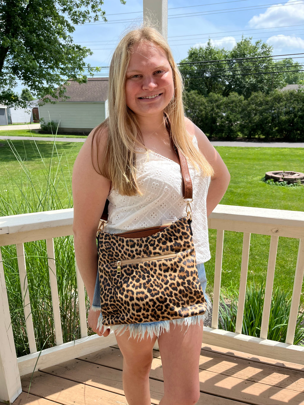 132- White Floral Lace Tank