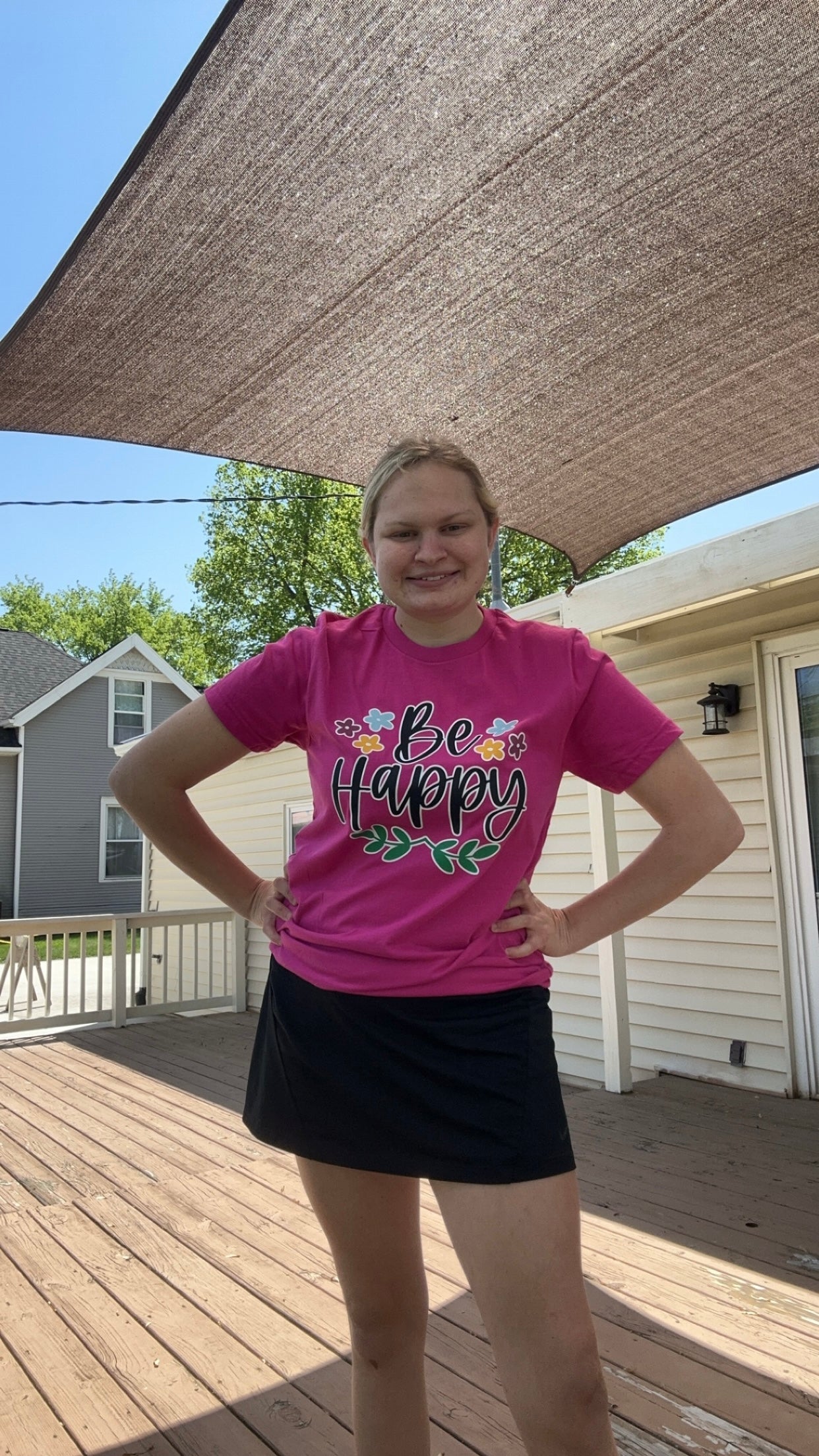 “Be Happy” Graphic Tee