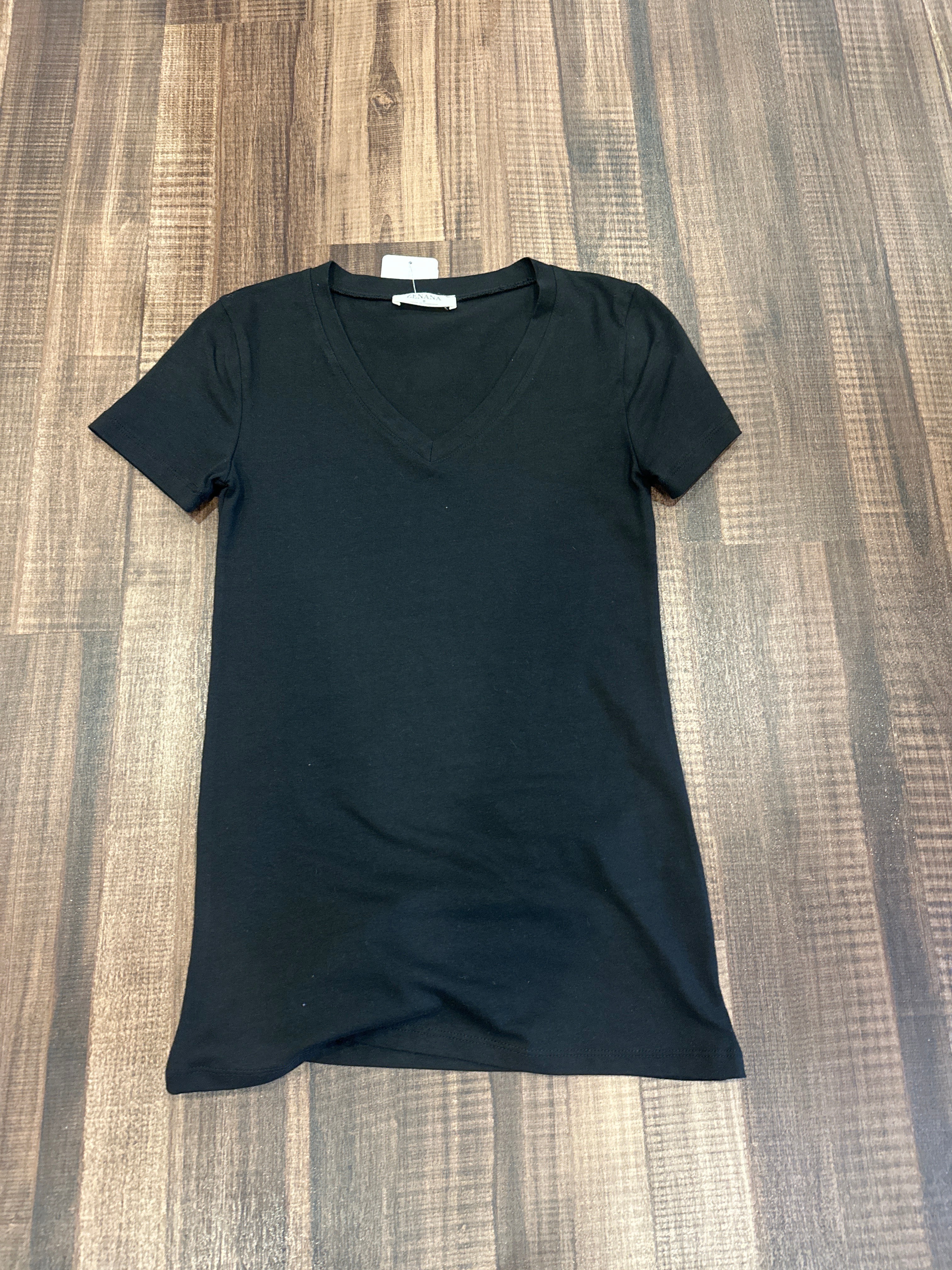 Black V-Neck Tee