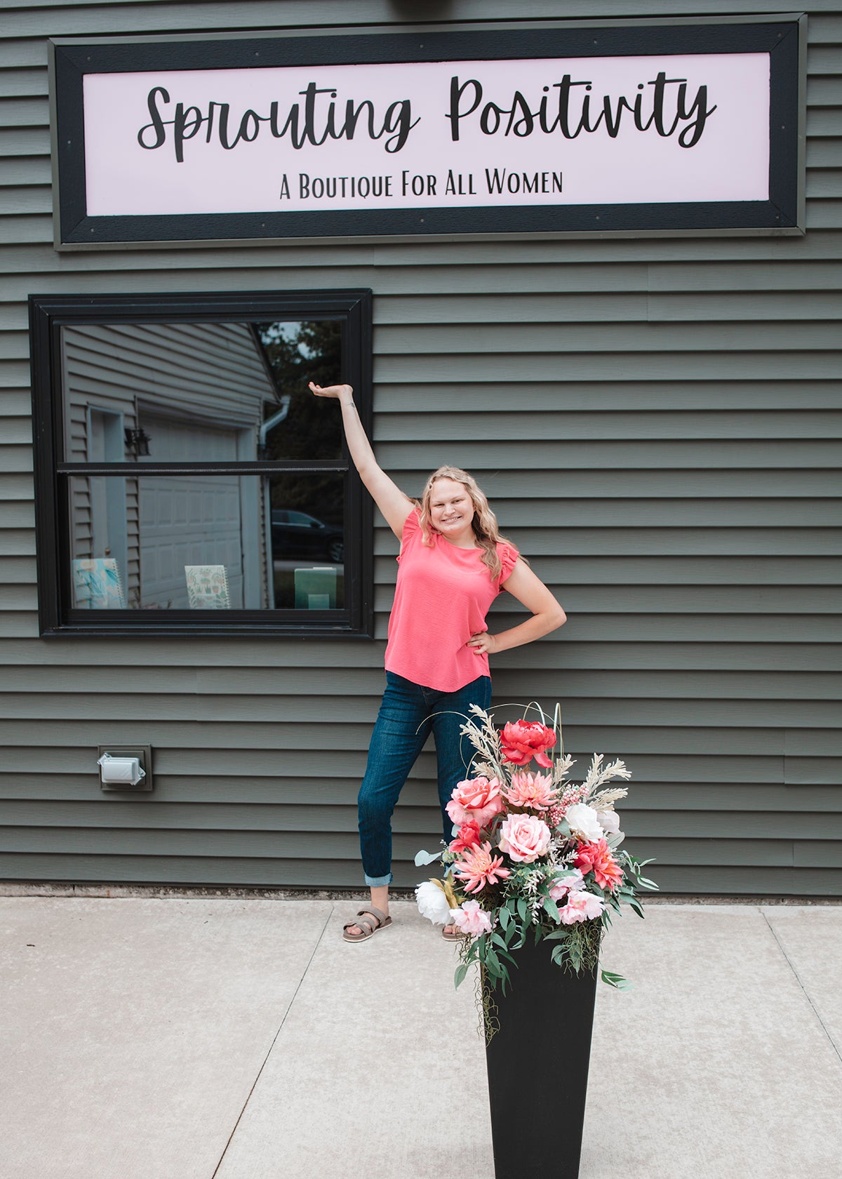 107- Hot Pink Ruffle Sleeve Blouse