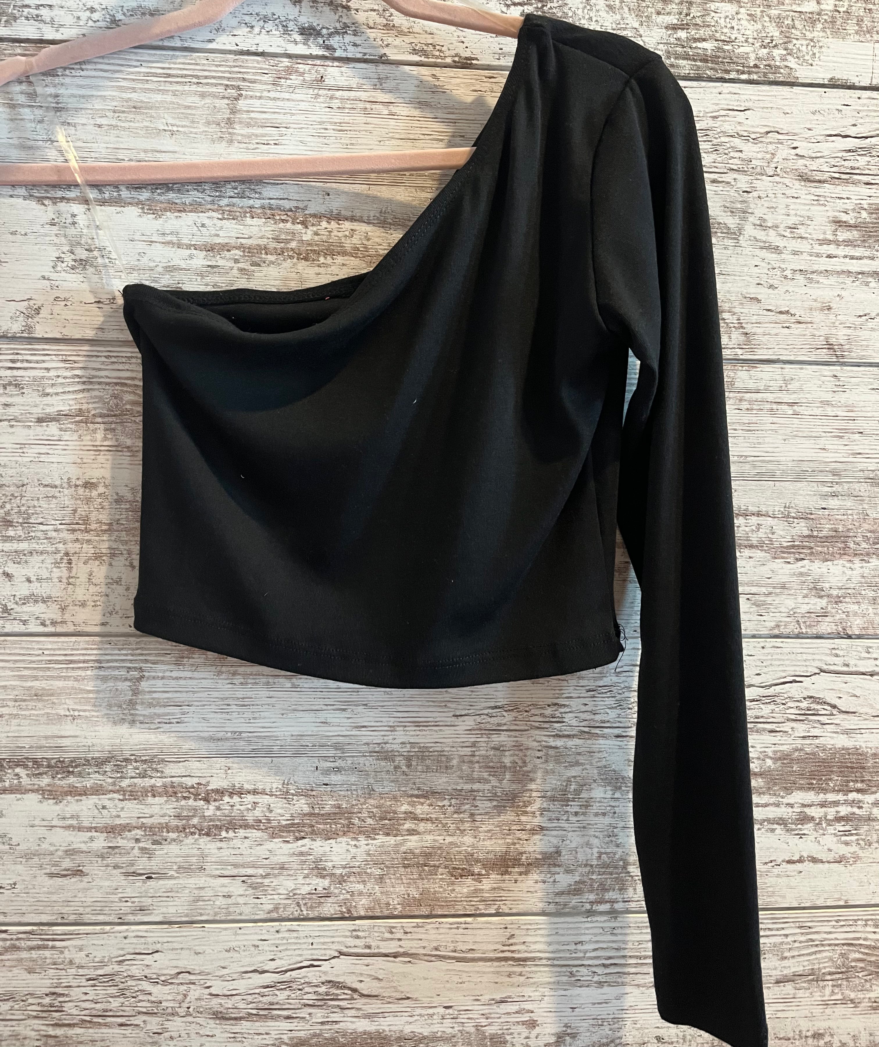Black One Shoulder Top