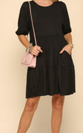 Tiered Midi-Dress With Pockets