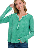 153/154 Long Sleeve Waffle Top