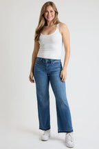 Raw Hem High Rise Jeans