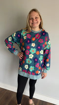 134- Floral Long Sleeve Top