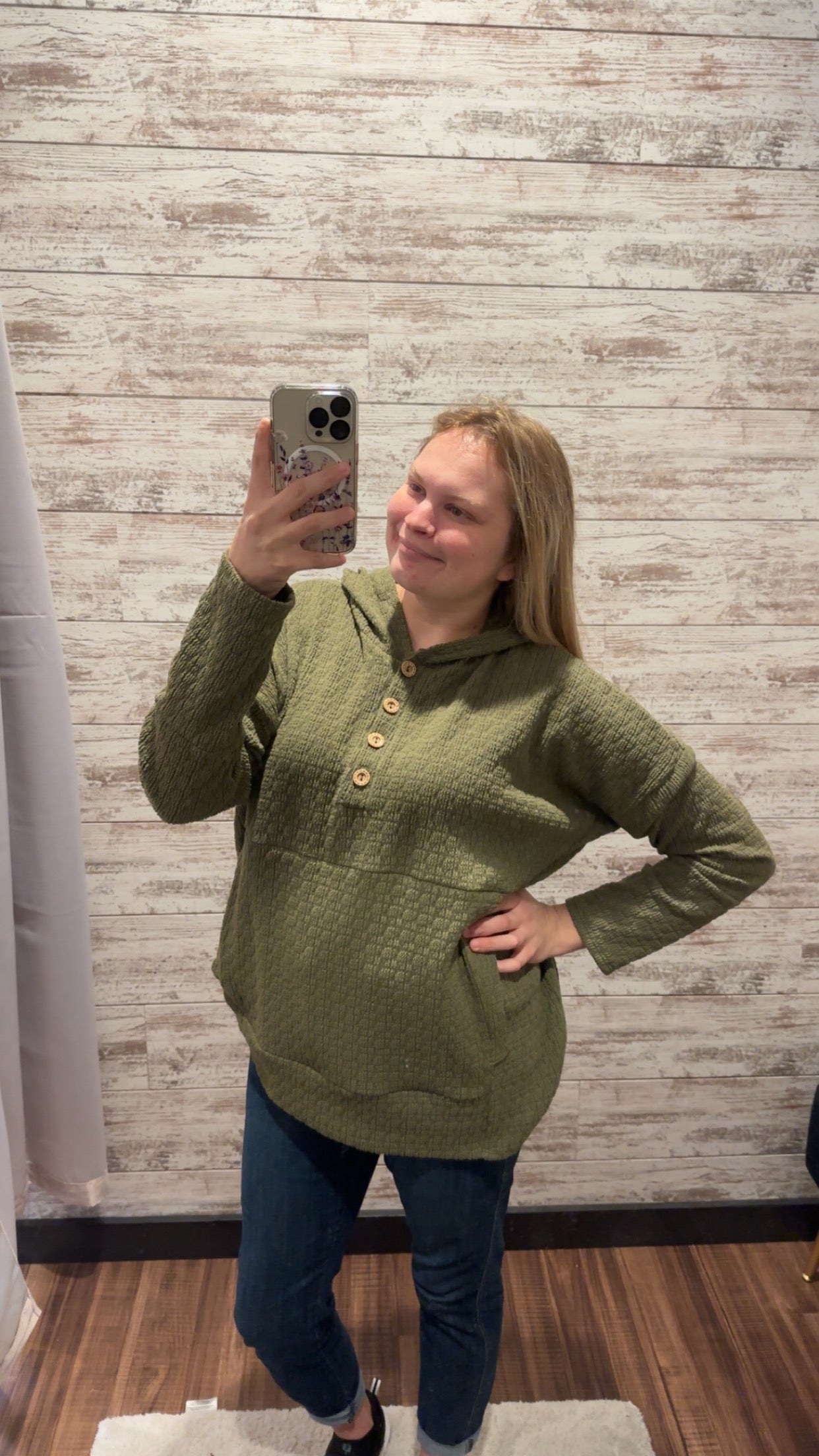 Olive Hooded Sweater