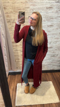 Wine Duster Cardigan
