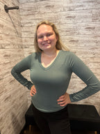 Long Sleeve V-Neckline