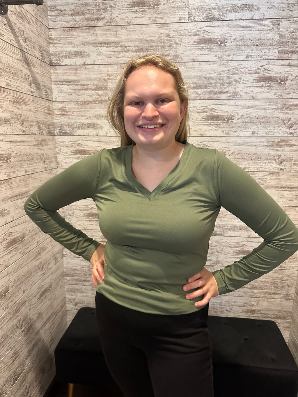 Long Sleeve V-Neckline