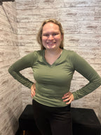 Long Sleeve V-Neckline