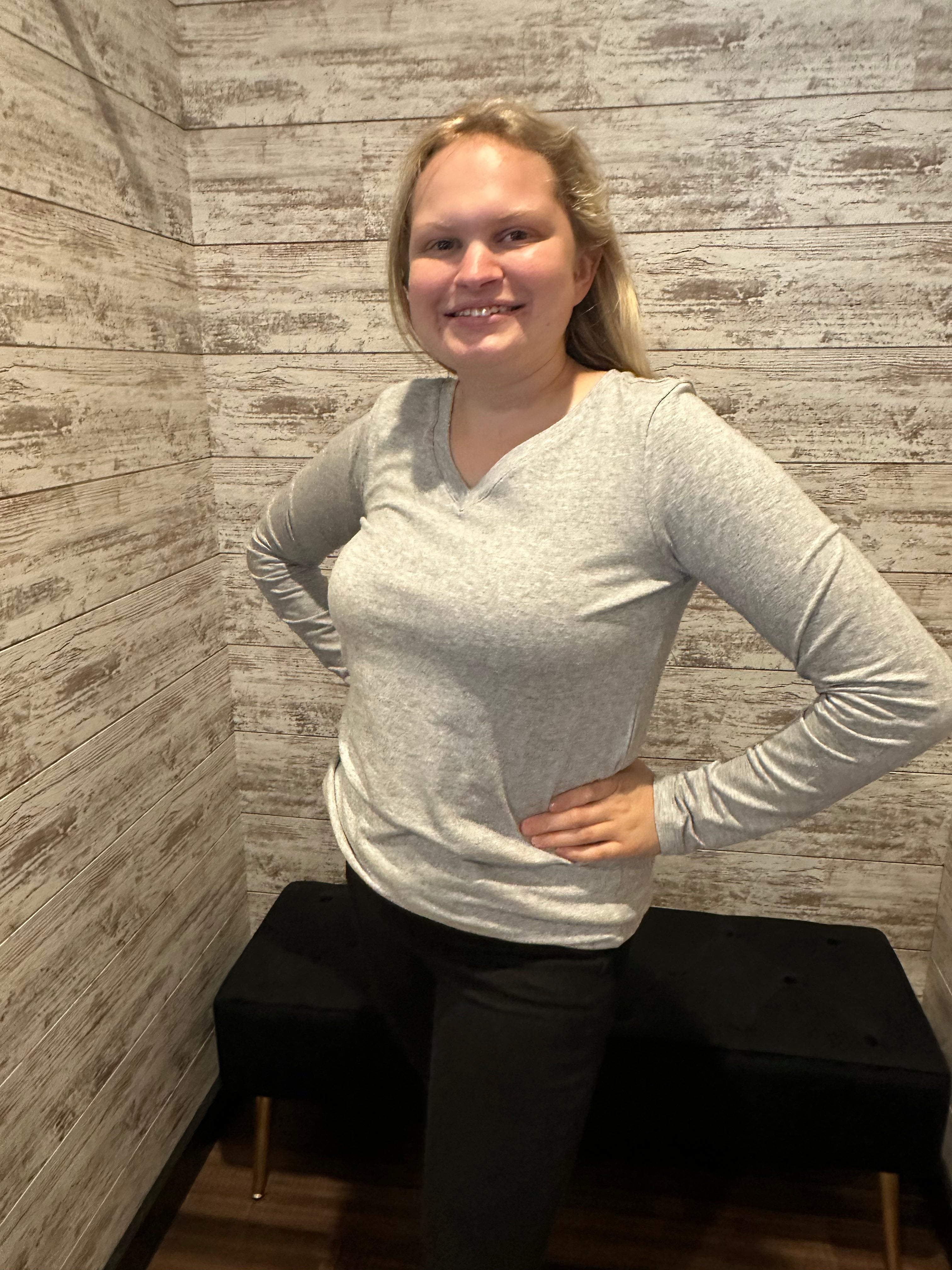 Long Sleeve V-Neckline