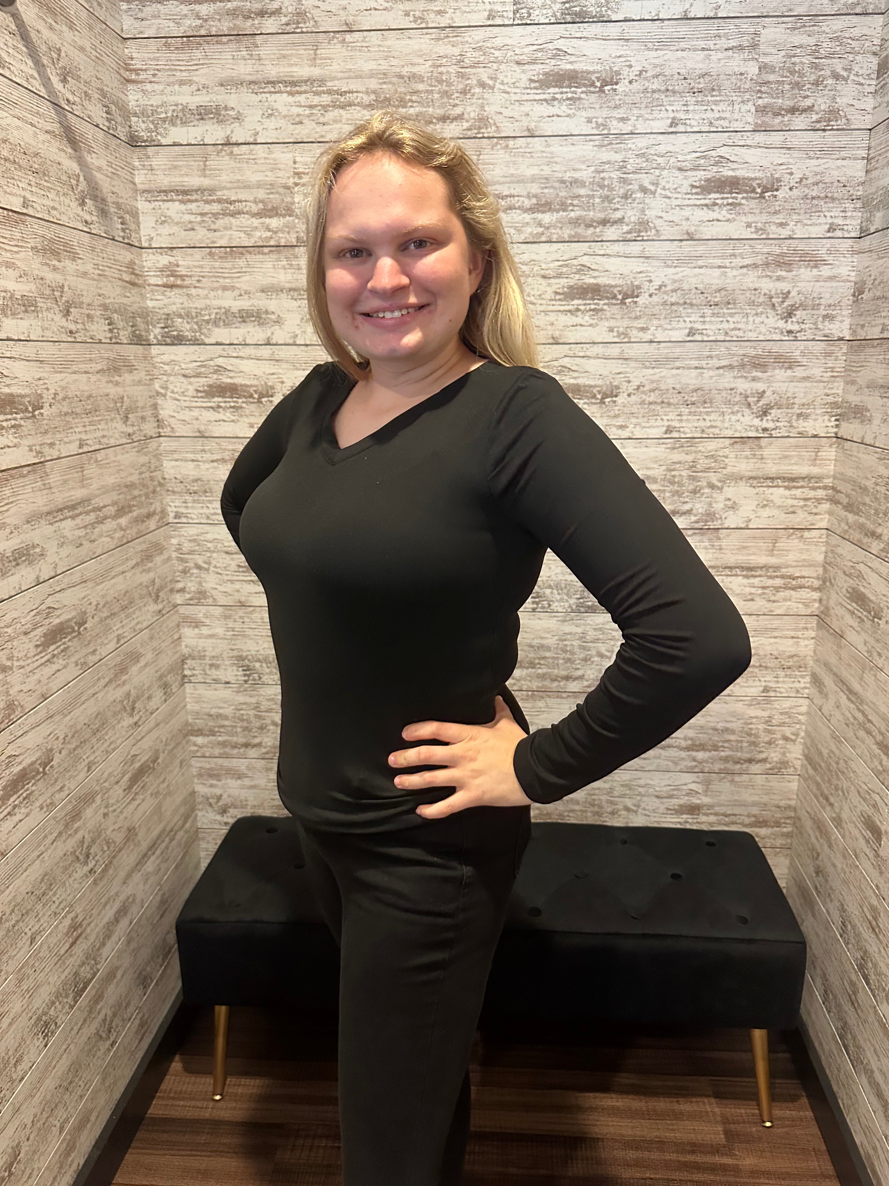 Long Sleeve V-Neckline