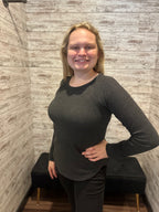 142, 150 Waffle Long Sleeve Tops