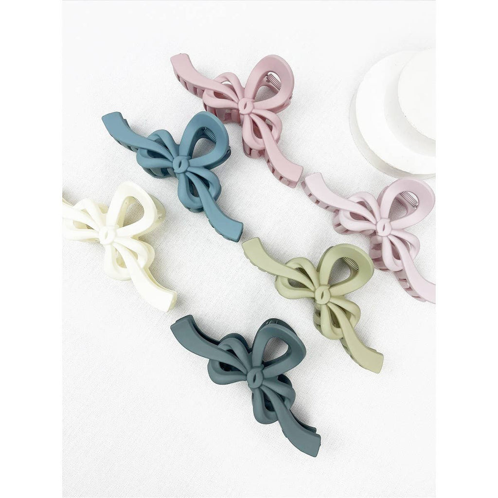 Knotted Bow Soft Tone Matte Hair Claw