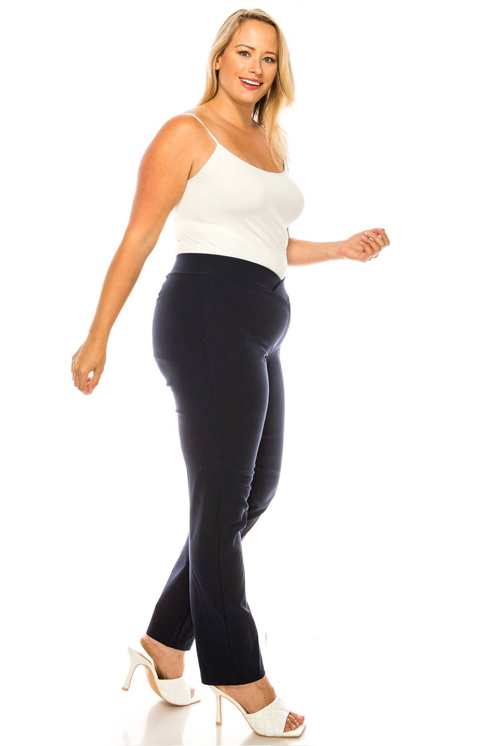 Women's Plus Size Full Length Casual Office Solid Pants