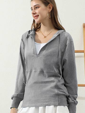 Basic Lightweight Pullover Hoodie Sweatshirt