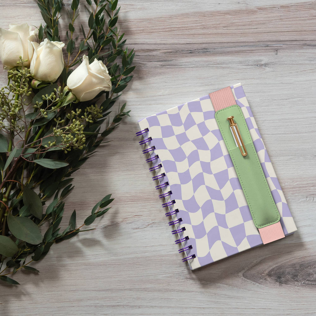 Checkered Oliver Notebook with Pen Pocket