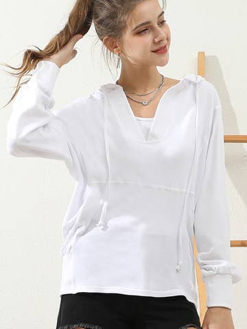 Basic Lightweight Pullover Hoodie Sweatshirt