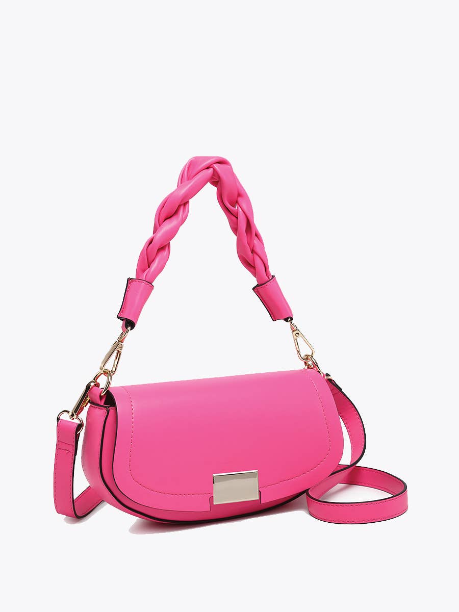 EH2708 Nylah Flapover Crossbody w/ Woven Strap