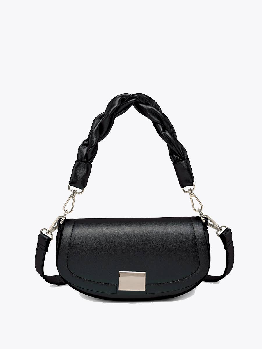EH2708 Nylah Flapover Crossbody w/ Woven Strap