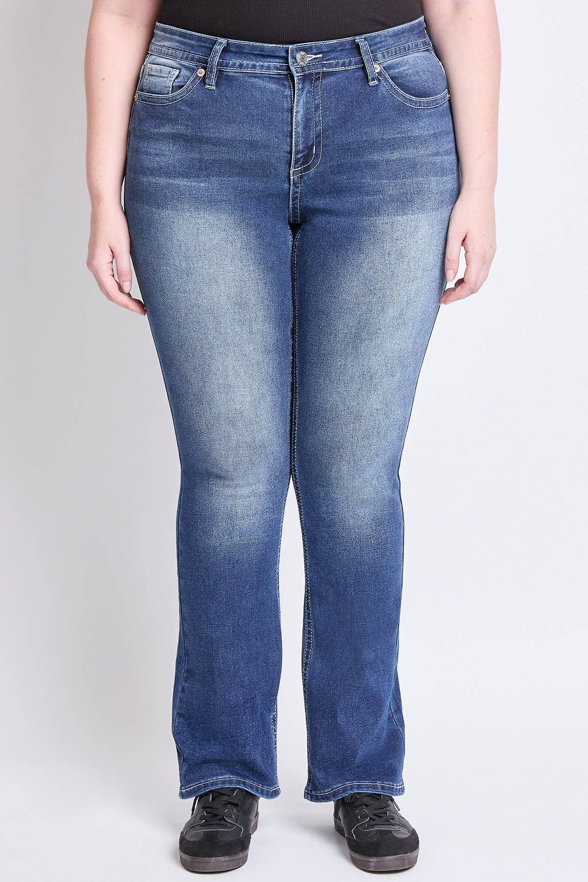 Mid Rise Stretch Bootcut Jeans