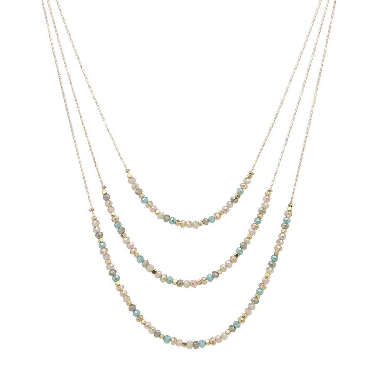 layered necklace multi color and layers 
