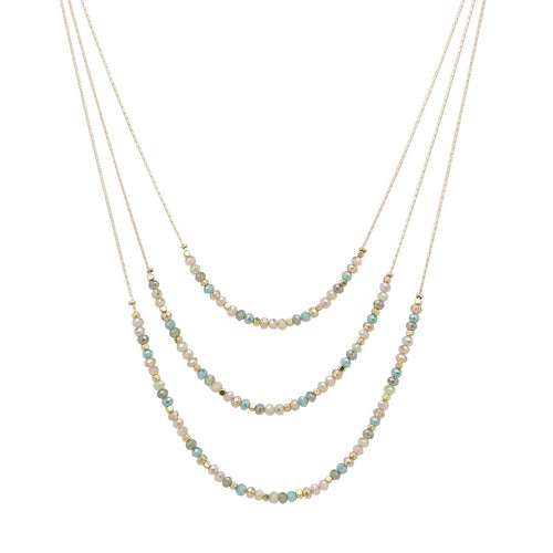 layered necklace multi color and layers 