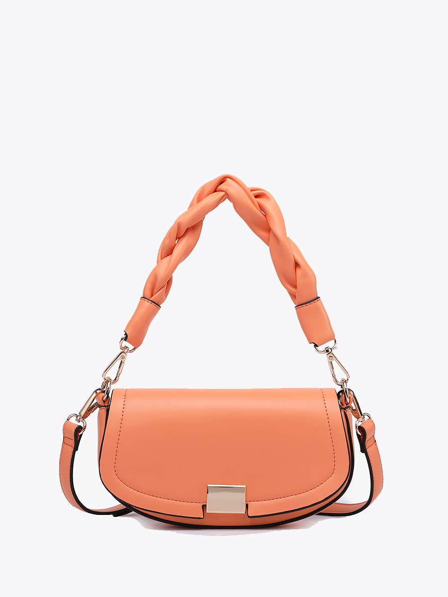 EH2708 Nylah Flapover Crossbody w/ Woven Strap