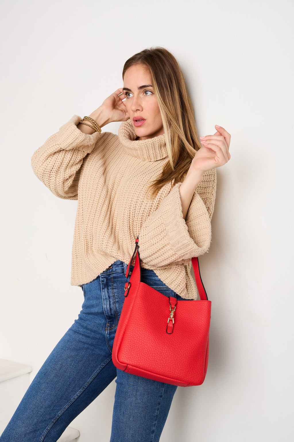 M2610 Agnes Classic Satchel w/ Press Lock & Inner Bag