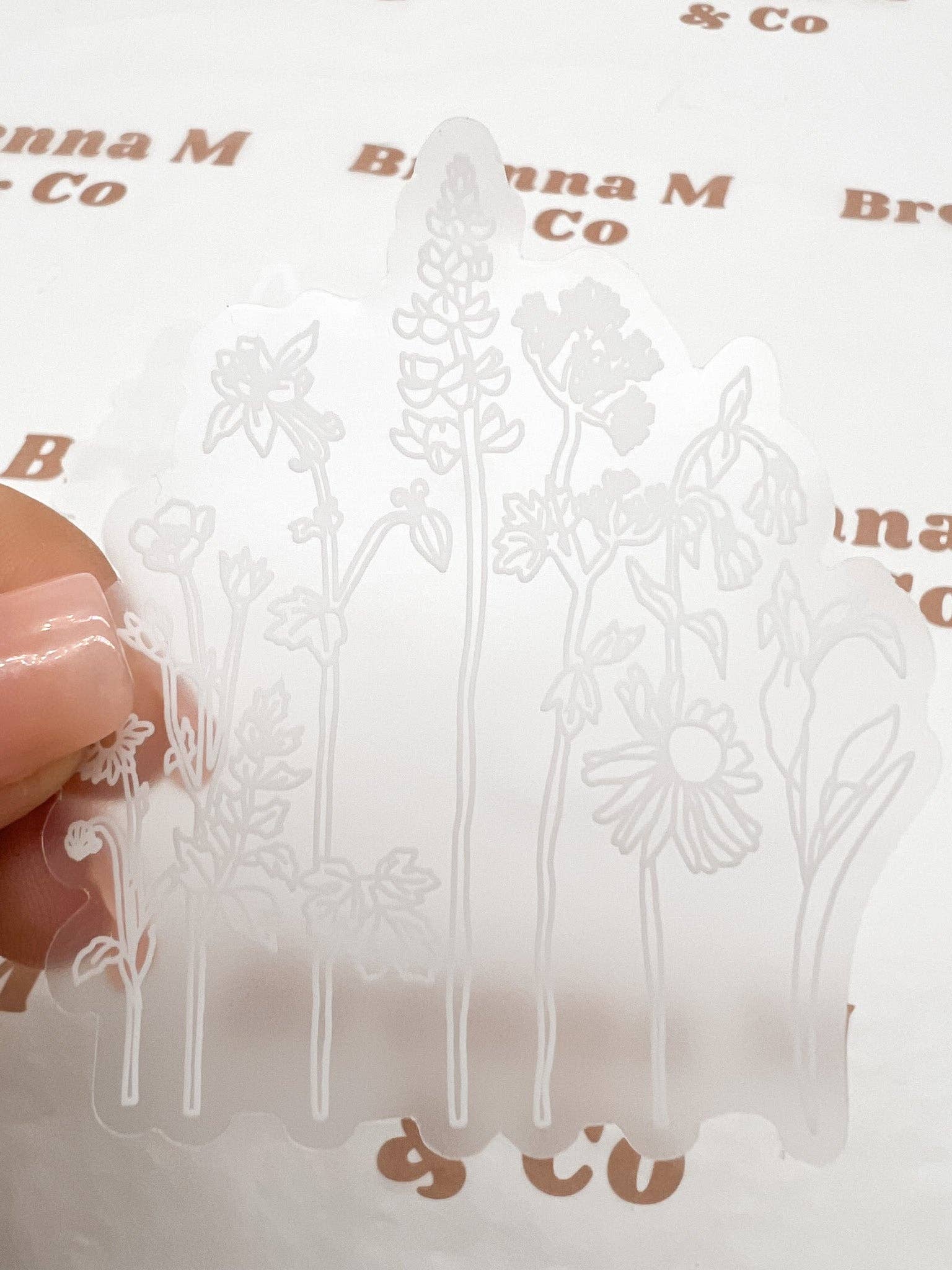 Clear Meadow Floral Mental Health Awareness Sticker