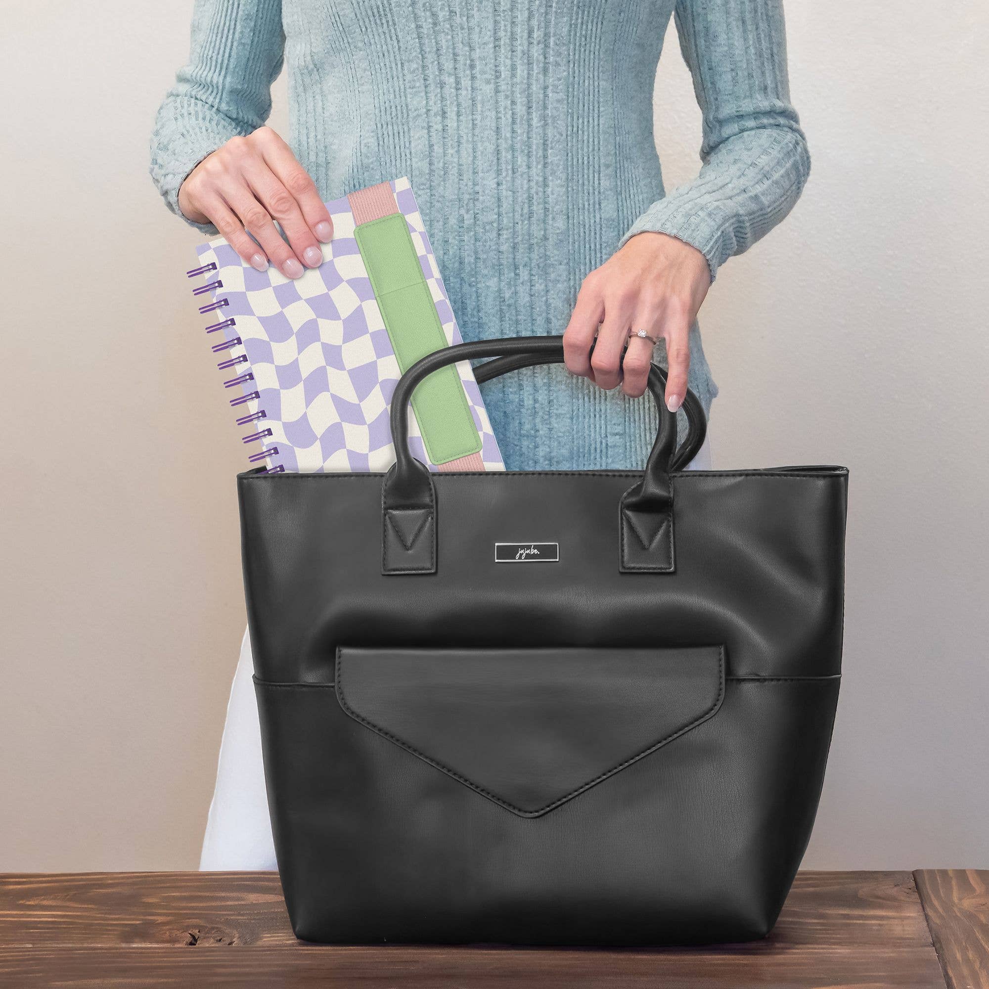 Checkered Oliver Notebook with Pen Pocket