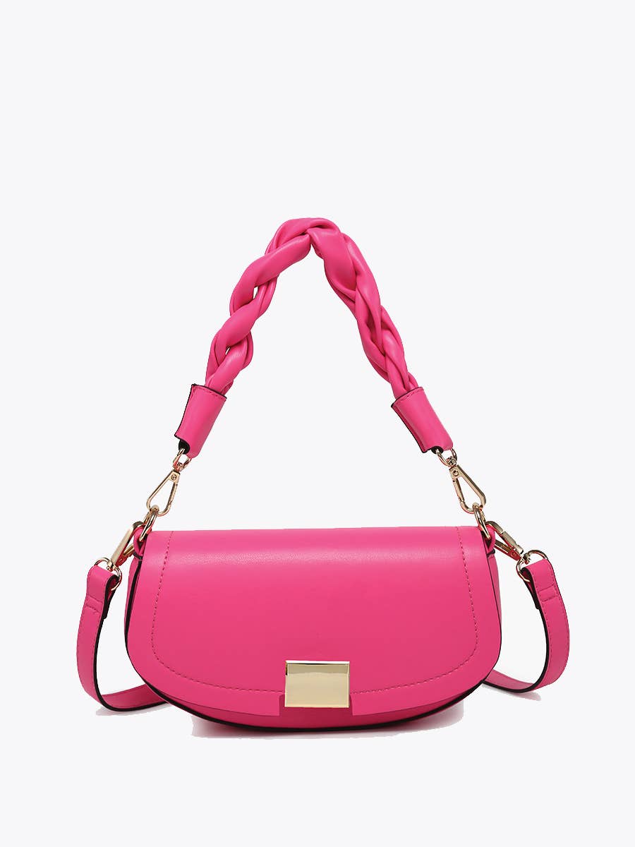 EH2708 Nylah Flapover Crossbody w/ Woven Strap