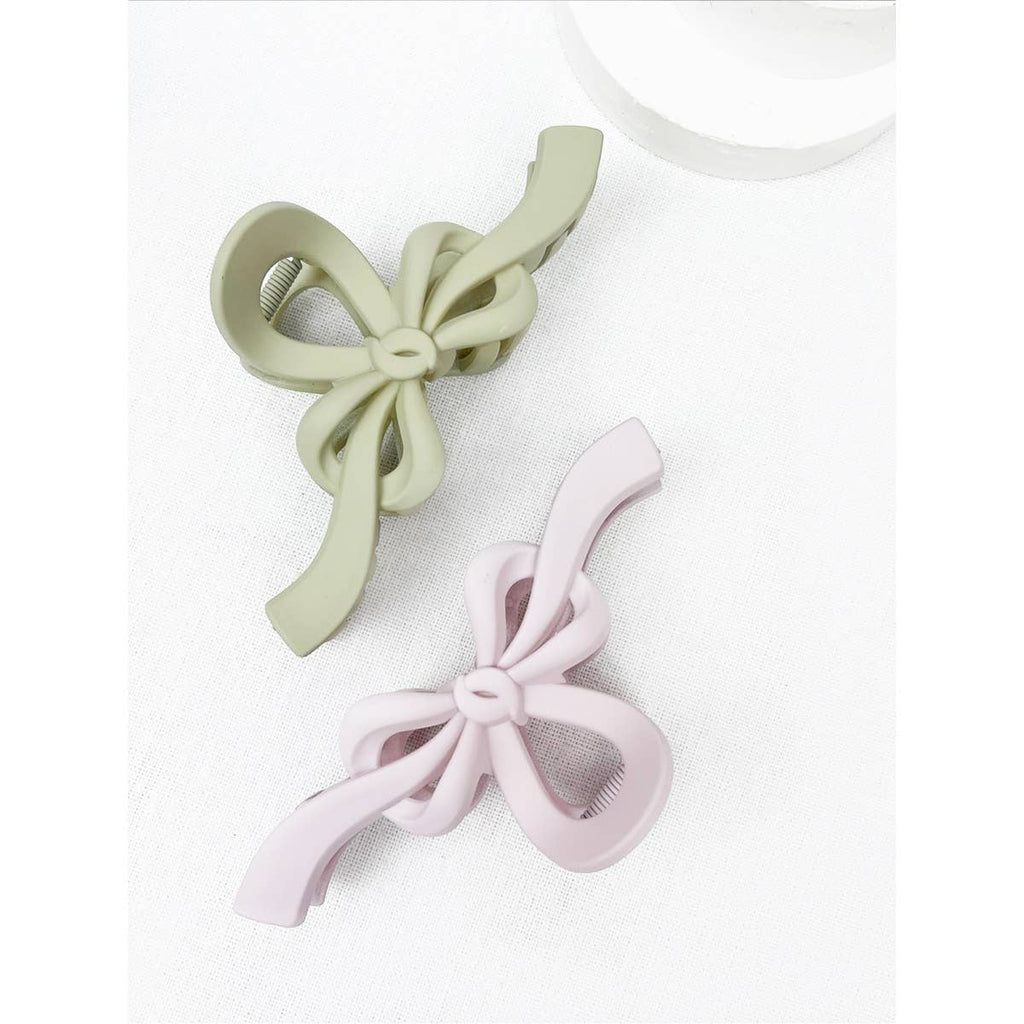 Knotted Bow Soft Tone Matte Hair Claw