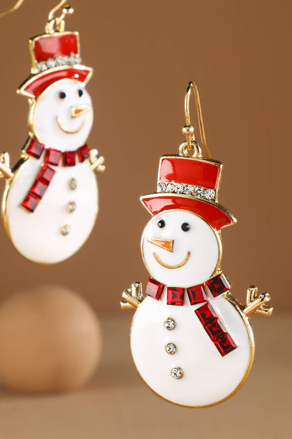 Festive Snowman Dangle Earrings