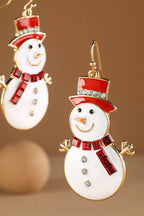 Festive Snowman Dangle Earrings
