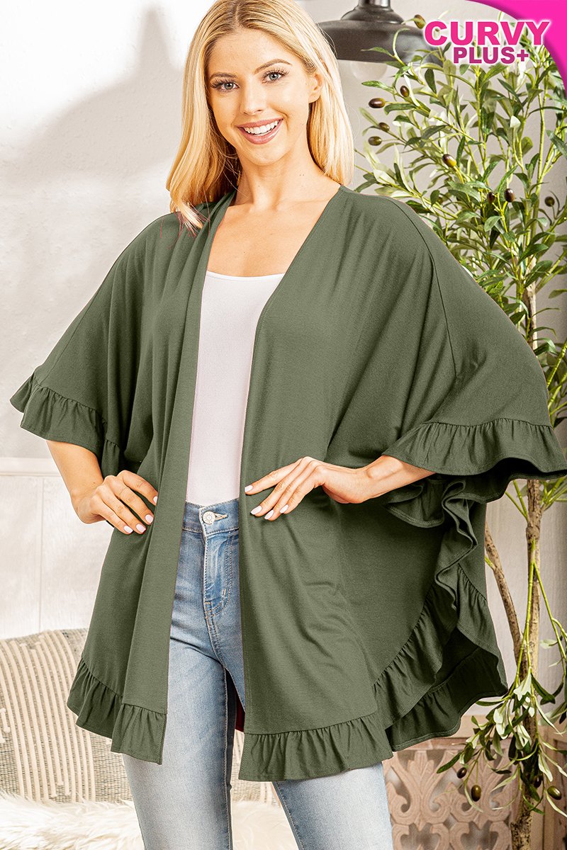Olive Green Short Cardigan